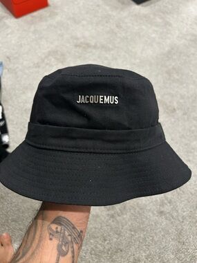 Jacquemus Black Branded Bucket Hat